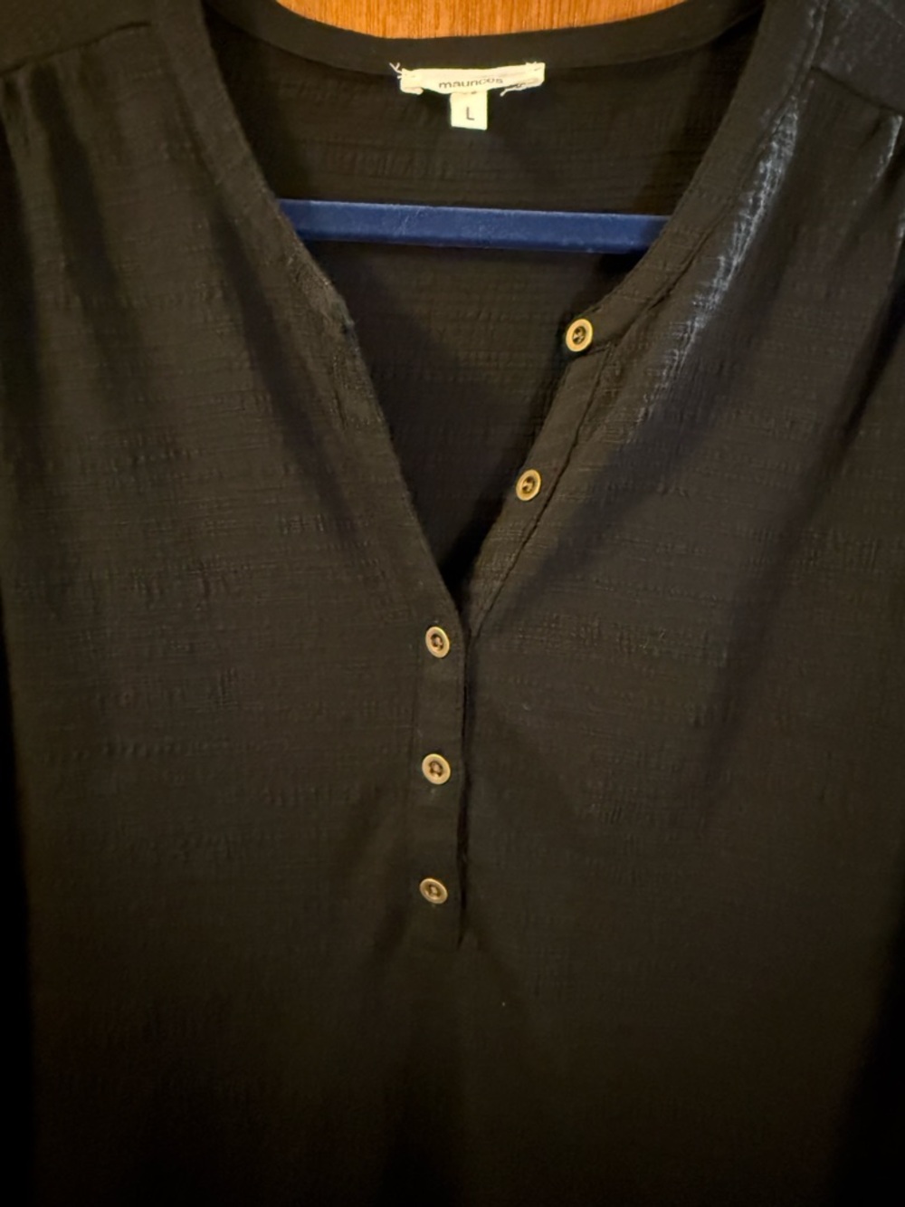 Maurices Textured Button Front Henley Top - Picture 4 of 7